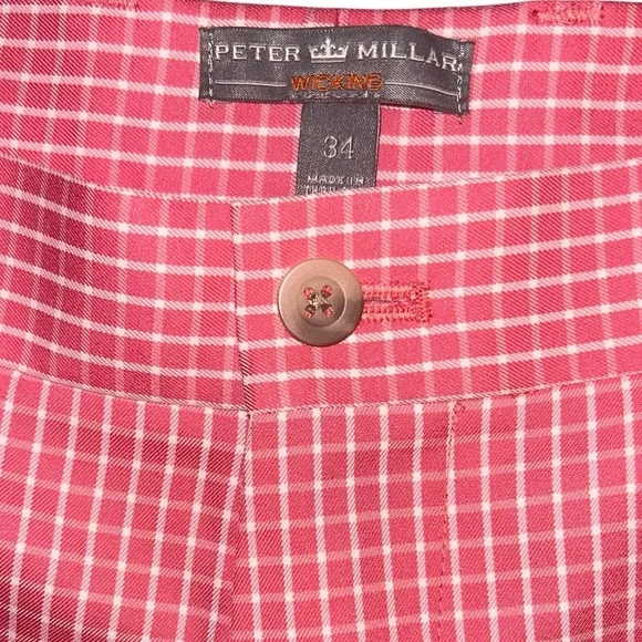 Peter Millar Pink SHACKLEFORD HYBRID GINGHAM SHORT - Picture 3 of 5